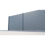 Kit Clôture Aluminium lames pleine Gris RAL7016 "Lena" – Image 8