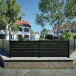 Kit Clôture Aluminium lames persiennes Noir RAL9005 "Liya" - Görsel 5